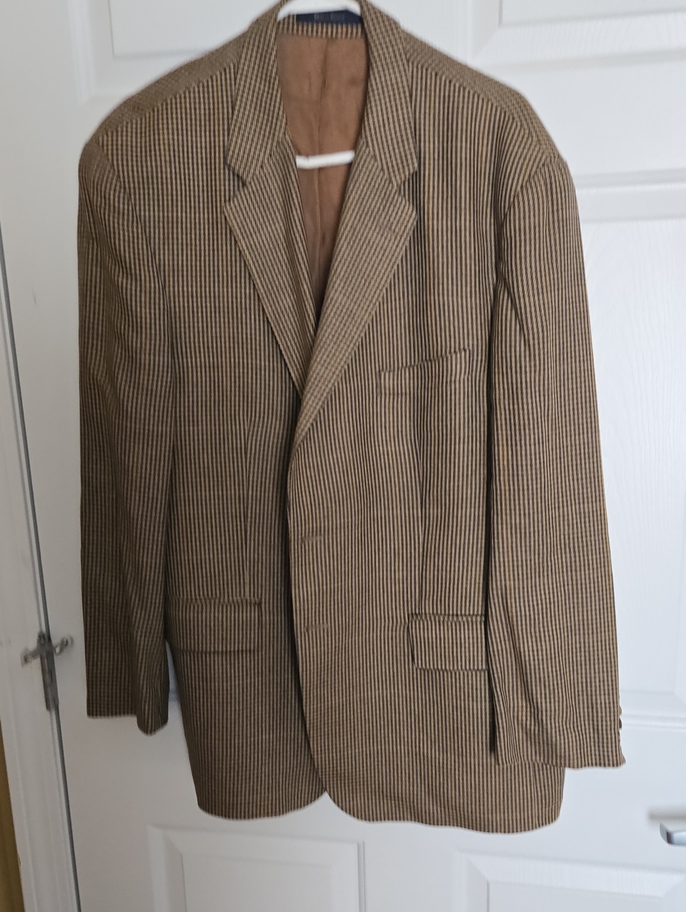 Vintage Ralph Lauren Polo University ClubTan & Brown Tweed Sport Coat. 46L.